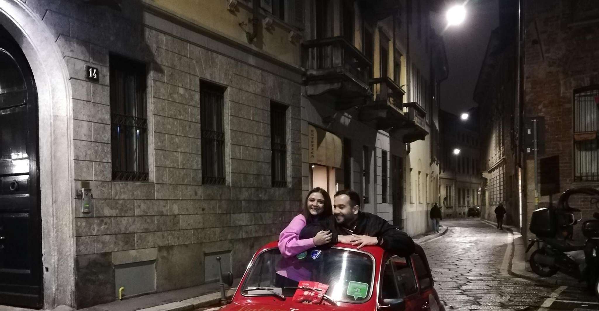 Milan: Night Tour by Vintage Fiat 500 (3hs, 3stops)