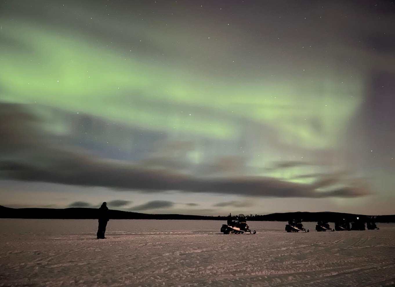 Kiruna: Guidet snescootertur og nordlysjagt