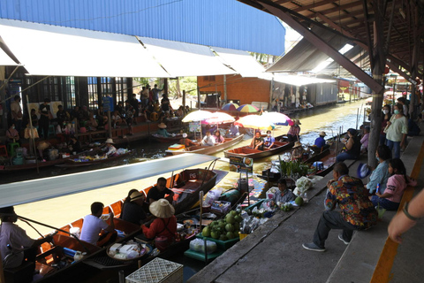 Bangkok: Grand Palace, Wat Pho, Train & Floating Market Tour