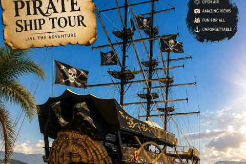 Alanya: romantic and party Boat with Lunch Drinks,Transfers Alanya: PirateBoat Trip Lunch Swimming Breaks (No transfer)