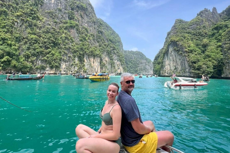 From Ao Nang: Phi Phi Islands, 4 Islands Tour w/ Sunset BBQ