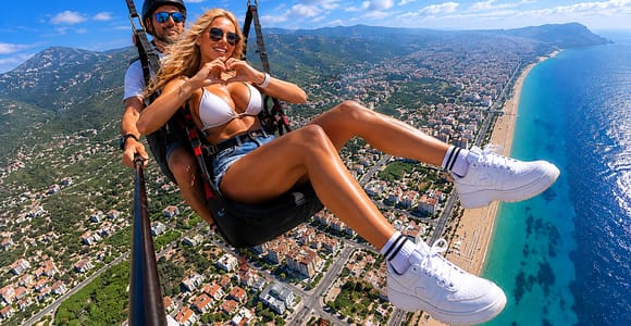 Alanya: Tandem Paragliding with Hotel Pickup