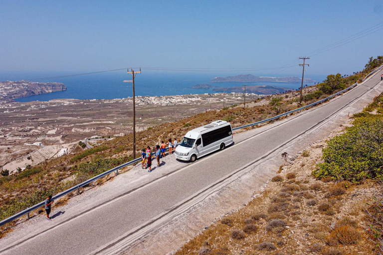 Da Fira: Tour in minibus dei punti salienti di Santorini con tramonto a Oia