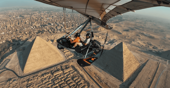 Microlight Flight Experience over The Giza Pyramids in Egypt