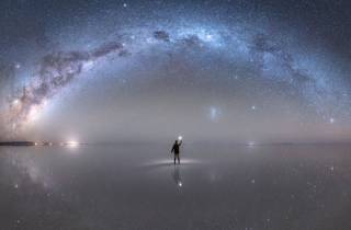 Uyuni: Sonnenuntergang und Sternennacht in der Uyuni Salt Flat