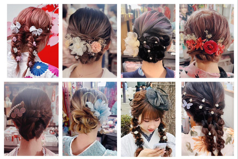 Tokyo: Asakusa Kimono Rental with Hairstyling and Makeup Kimono (Yukata) Experience Package (Men & Children Only)