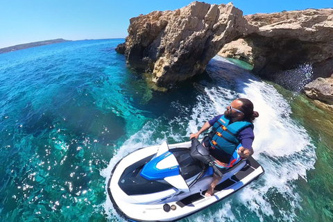 Da Mellieħa: Tour di Comino, Laguna Blu e Gozo in moto d&#039;acqua