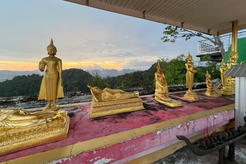 Krabi : Visite du temple de la grotte du tigre au coucher du soleil