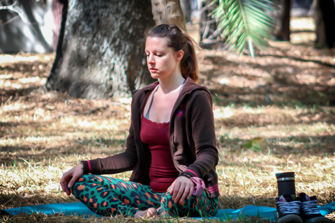 Mexico-Stad: yogales in het Chapultepec-park met klankbadMexico-Stad: yogales in Chapultepec Park met klankbad