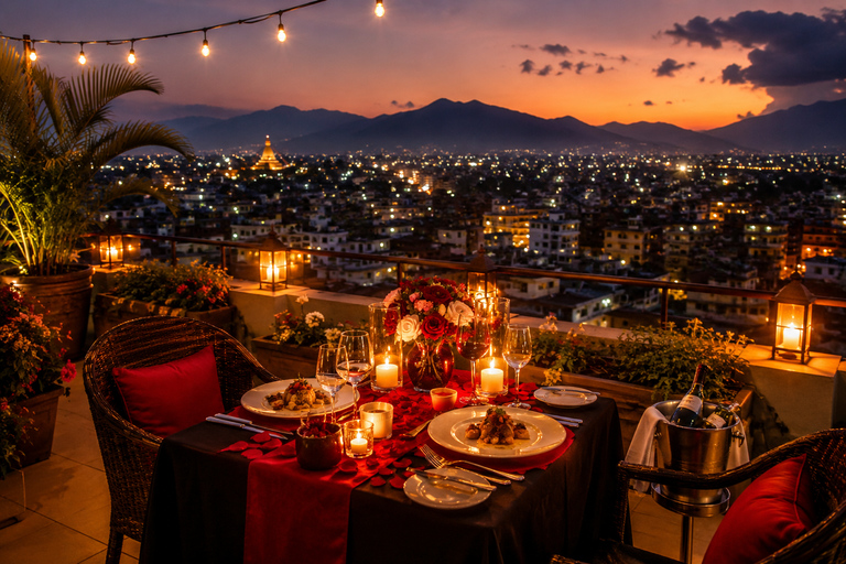 Thamel: Romantic Rooftop Dinner with Hotel Transfer