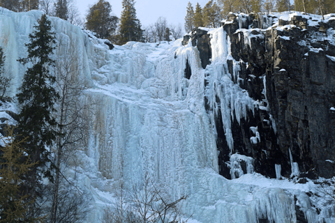 Rovaniemi: Korouoma Frozen Waterfalls Hike & Hot BBQ Lunch Rovaniemi: Korouoma Small Group Guided Hike & Hot BBQ lunch