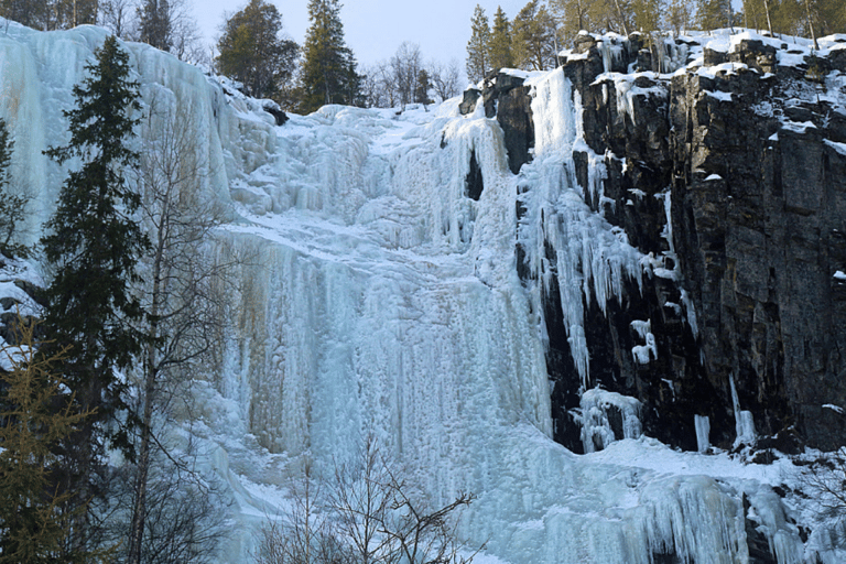 Rovaniemi: Korouoma Frozen Waterfalls Hike & Hot BBQ Lunch Rovaniemi: Korouoma Small Group Guided Hike & Hot BBQ lunch