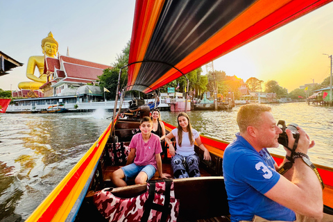 Bangkok: Highlight Tuk-Tuk, Canal Tour, Food Tour & Wat Arun