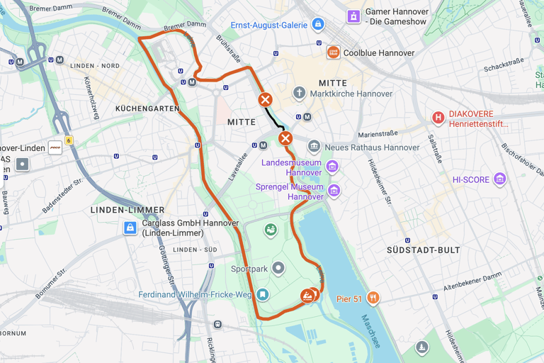 Hanover: Guided Canoe Tour with City Views