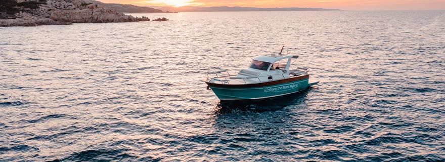 Palau : tour en bateau au coucher du soleil à Spargi et Budelli avec apéritif