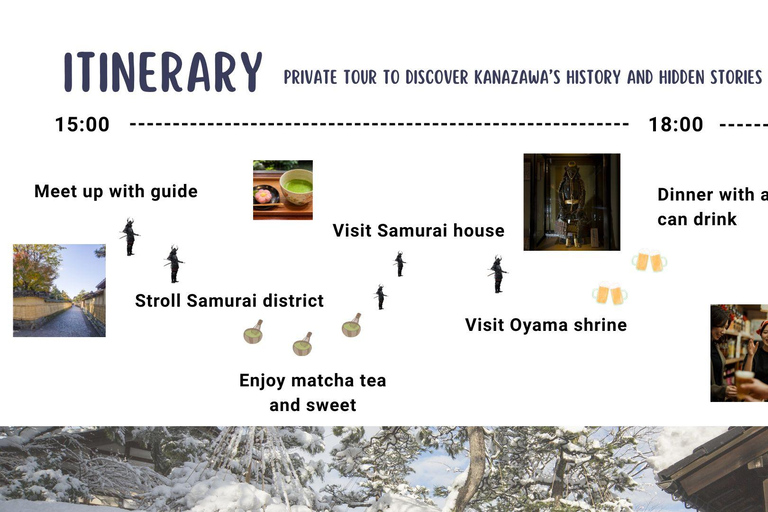 Kanazawa: Private Samurai Tour with All-You-Can-Drink Dinner