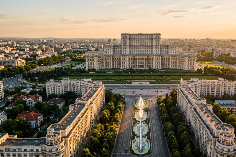 Bucharest: Parliament, Ceausescu Mansion & Village Museum COACH TOUR Audio guide in 24 languages