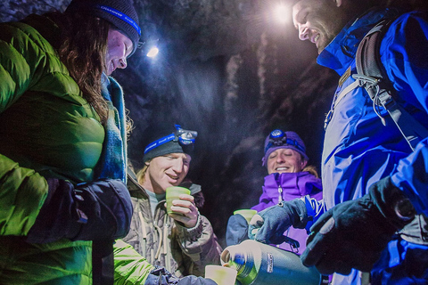 Banff : Marche sur glace en soirée au Canyon Johnston