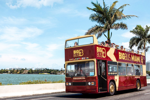 Miami: Hop-on-hop-off-bustour per open-top bus2-daags ticket, baaicruise en Everglades-ervaring