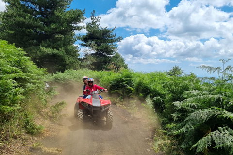 Etna volcano: Etna grand tour by quad bike with cave and lava flow visit