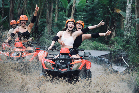 Ubud: ATV Quad Biking, Temple & Tibumana Waterfall Tour Tandem Ride ATV, Temple & Waterfall Tour