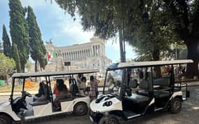 Rome:tour in Golfcart private, imperial city, hotel pick-up.