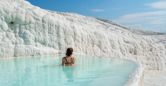 From Turunc: Pamukkale Cotton Castle & Hierapolis Day Trip