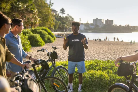 Breathtaking Manly Beach Bicycle and Sunset Cruise Tour
