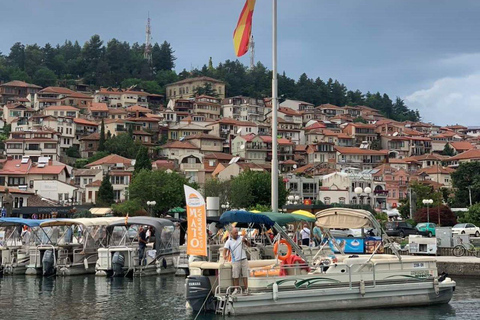 Ohrid: Golden Hour Catamaran Cruise with Drinks & Wi-Fi
