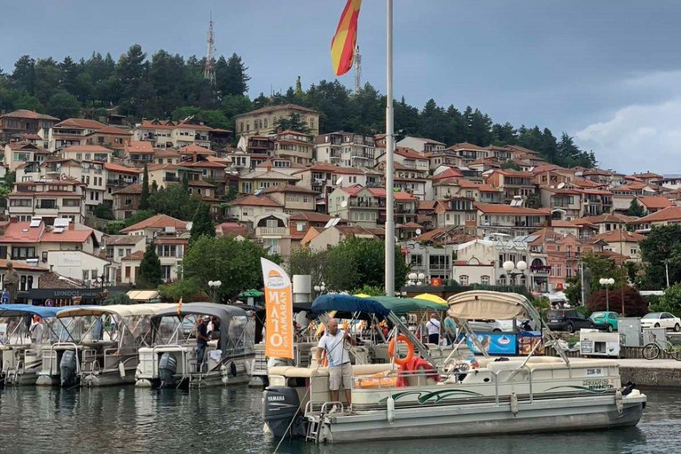 Ohrid: Golden Hour Catamaran Cruise with Drinks & Wi-Fi