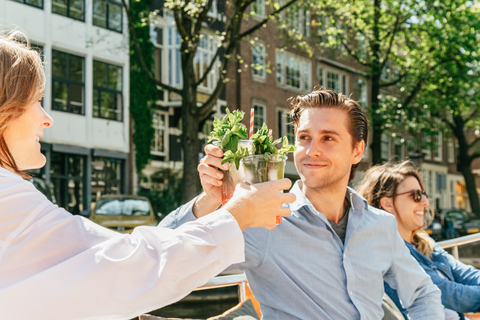 Amsterdam : Croisière en bateau ouvert avec option boissons illimitéesLieu de rendez-vous à la Maison d'Anne Frank sans boissons