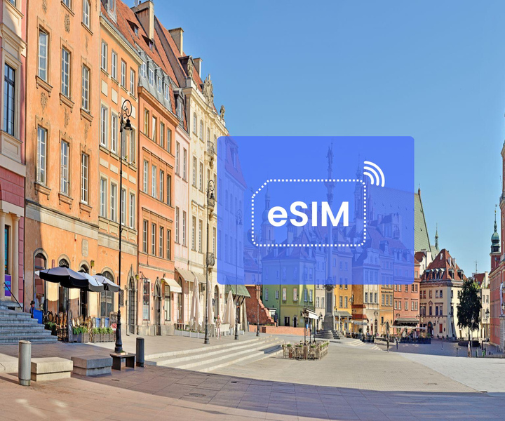Warszawa: Polska/Europa eSIM Roaming Mobilny pakiet danych