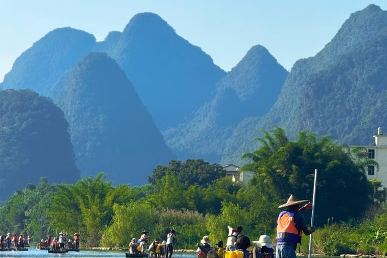 Guilin/Yangshuo: Yulong River Bamboo Raft Panorama Day Tour From Yangshuo