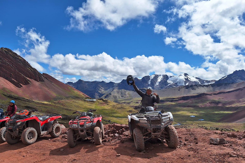 Från Cusco: Färgernas berg och den röda dalen på ATVfrån cusco:Red valley + vinikunka mountain/double seat atv/