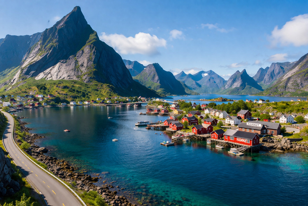 罗弗敦群岛岸上短途旅行，莱克内斯出发：Reine、Hamnøy 和 Å