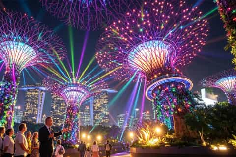 Gardens by the Bay at Night: Supertrees & Garden Rhapsody - Image 3