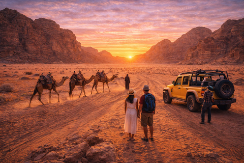 3-Day:Amman City Tour, Petra, Wadi Rum, Pink Lake & Dead Sea Amman: 3-Day Private Tour Accommodation and Transport