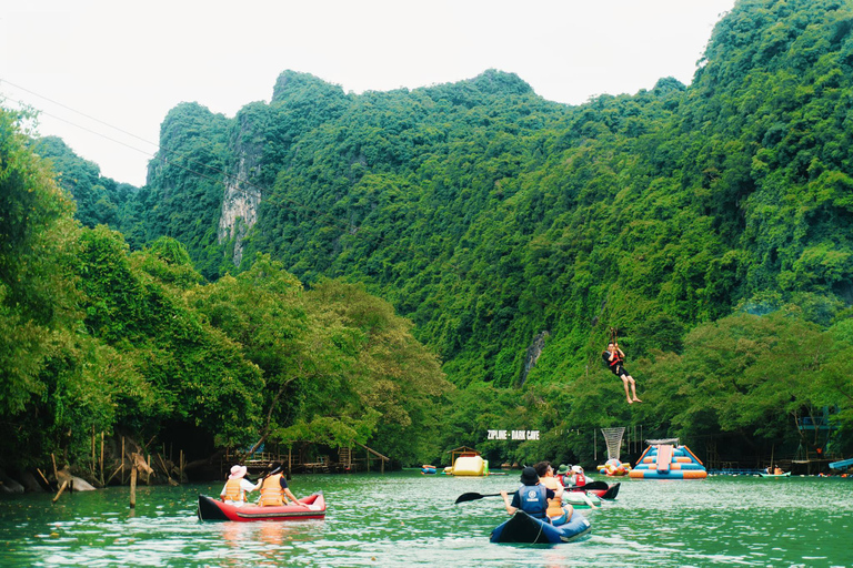 Phong Nha: Zipline Dark Cave & Paradise Cave Exploration Option 4: Full Adventure Experience - Drop-off in Hue