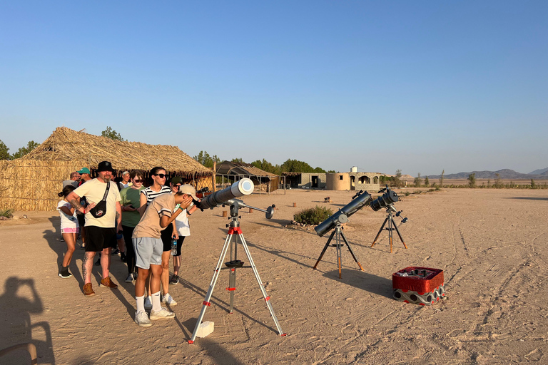 paseo en camello con puesta de sol y observación de estrellas