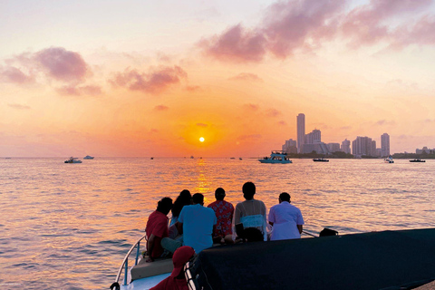 Cartagena: Sunset party on a boat and at a beach club