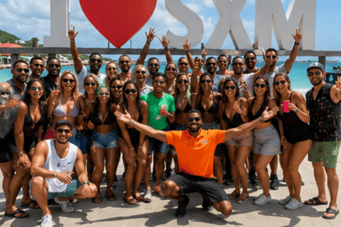 St. Maarten: Beach Hopping Party Bus with Karaoke & Games