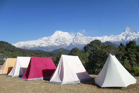 Pokhara : Une nuit de camping, feu de camp au camp australien.