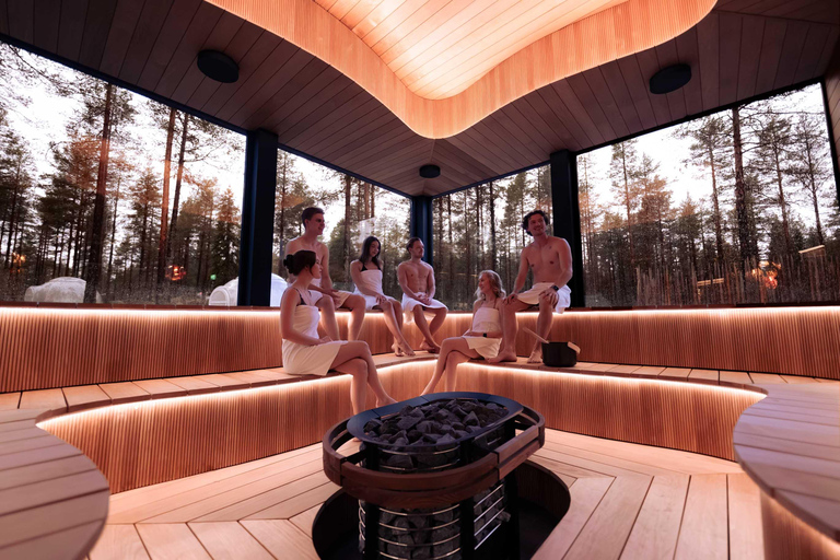 Bathrobe Spa Dinner: sauna, hot lagoon pool & Nordic dinner Summer:Arctic spa with Bathrobe Dinner