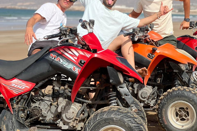Agadir & Taghazout: Quad Beach & Mountain Adventure with Tea quad bike full day to paradis valley