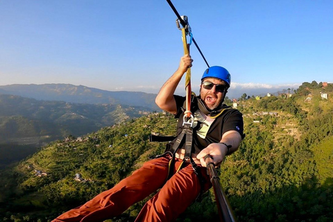 Kathmandu: Dhulikhel Zipline Adventure with Pickup & Lunch