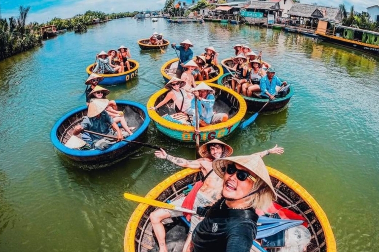 From Hoi An: Market Tour, Basket Boat Ride and Cooking Class