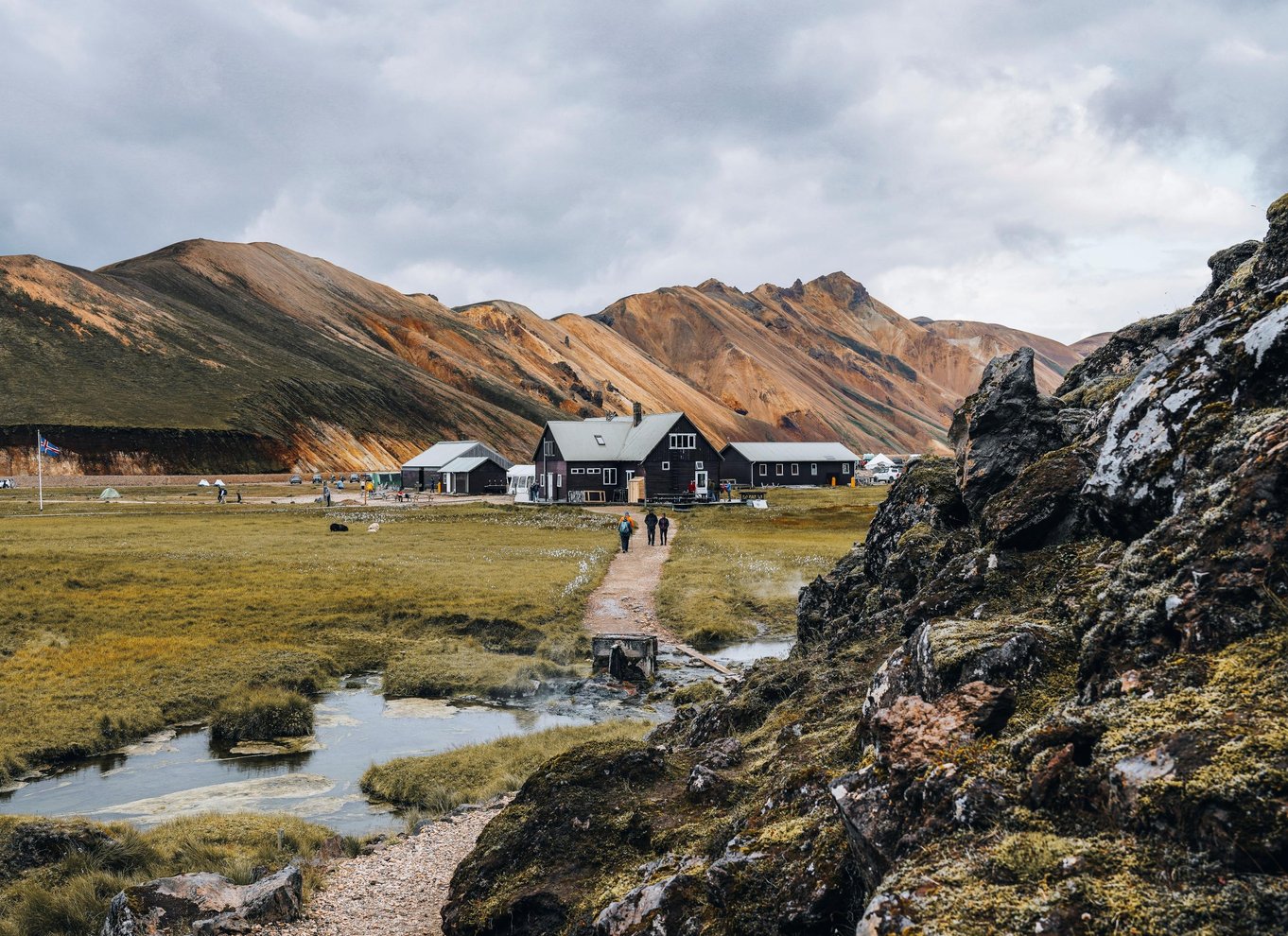 Reykjavik: Vandretur i højlandet ved Landmannalaugar og varme kilder
