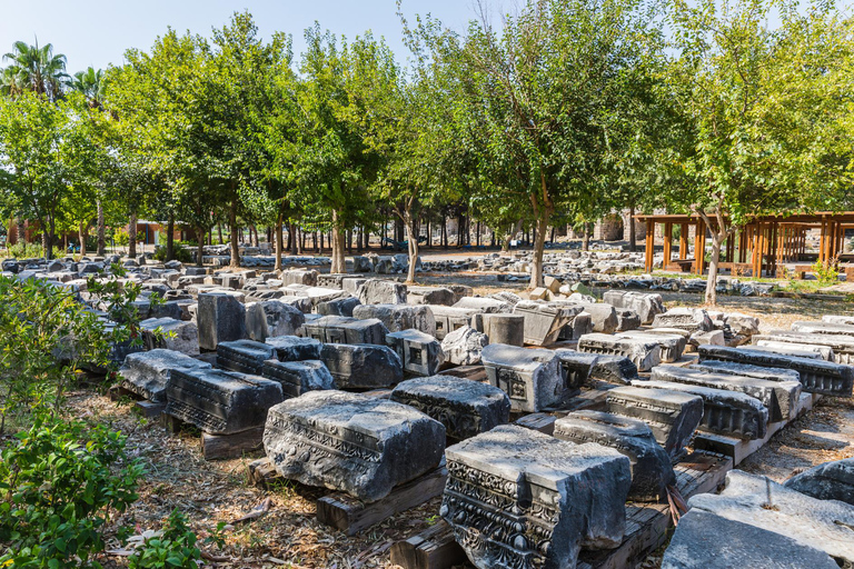 Antalya: Perge Aspendos Side Guided Tour with Waterfall Group Guided Tour without Entrance Tickets