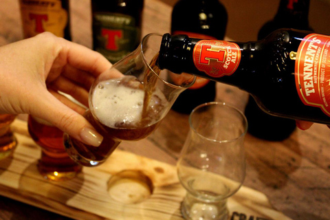 Glasgow: Beer Flight with a Haggis Taster in a Glasgow pub