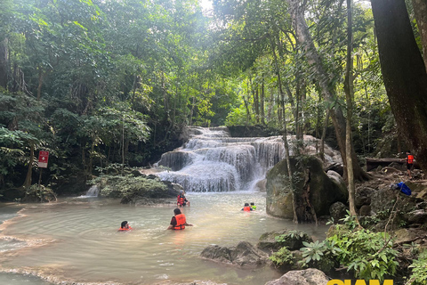 Erawan Wasserfall, River Kwai &amp; Eisenbahn Tour : Von Bangkok ausTour beitreten